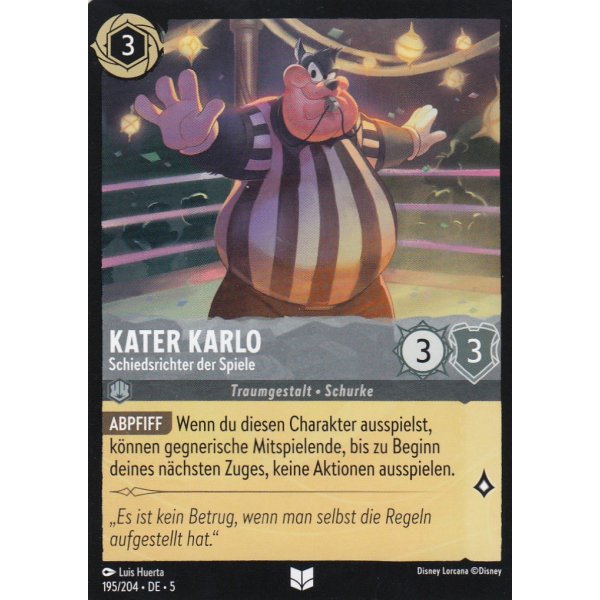 Kater Karlo - Schiedsrichter der Spiele 5SSK-195-Holo