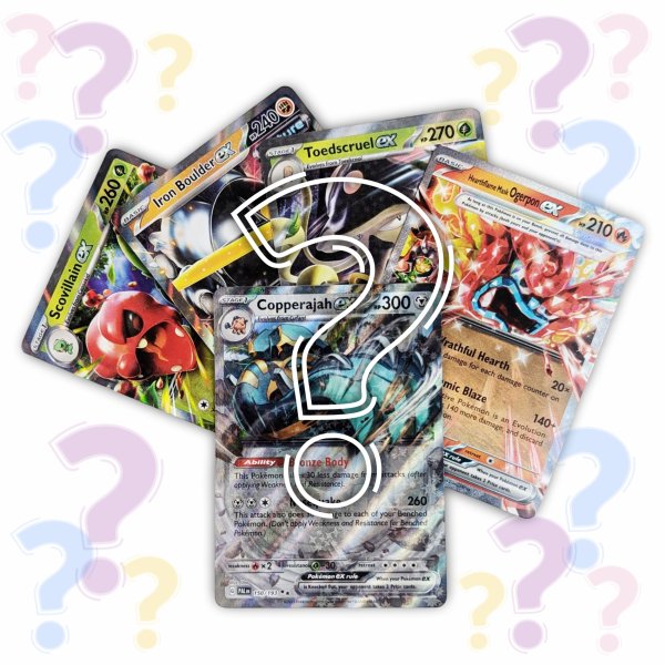 5 unterschiedliche englische EX Karten aus den Karmesin &amp; Purpur Serien