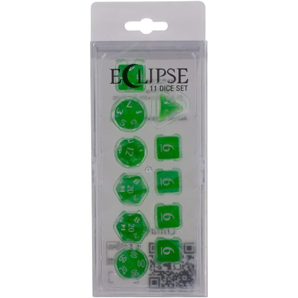 Ultra Pro Eclipse 11 Dice Set - W&uuml;rfelset - Lime Green (11 St&uuml;ck)