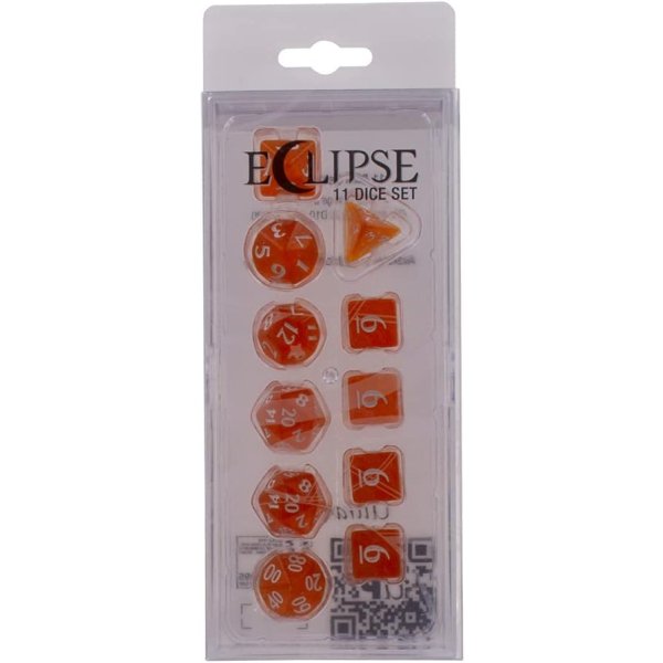 Ultra Pro Eclipse 11 Dice Set - W&uuml;rfelset - Pumpkin Orange (11 St&uuml;ck)