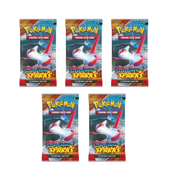 Scarlet &amp; Violet Surging Sparks 5x Booster (englisch)
