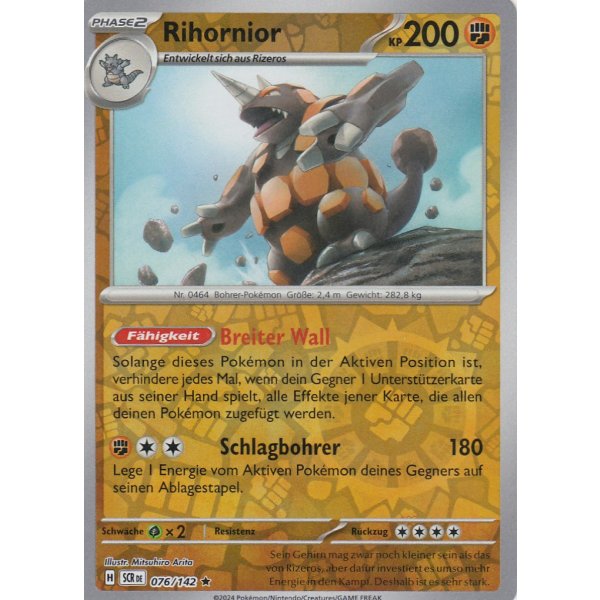 Rihornior 076/142 Holo REVERSE HOLO