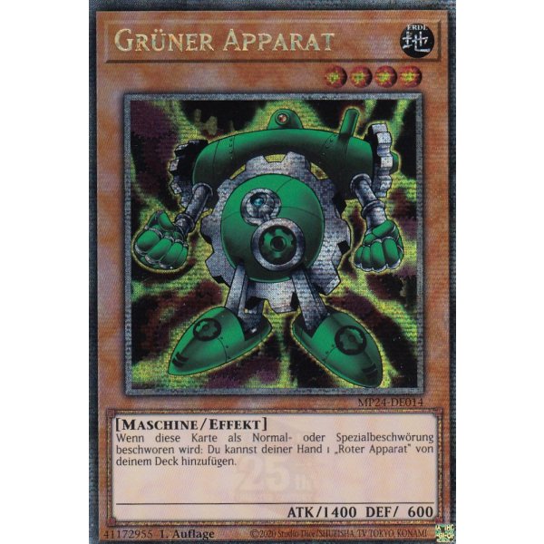 Gr&uuml;ner Apparat MP24-DE014 (Quarter Century Secret Rare)