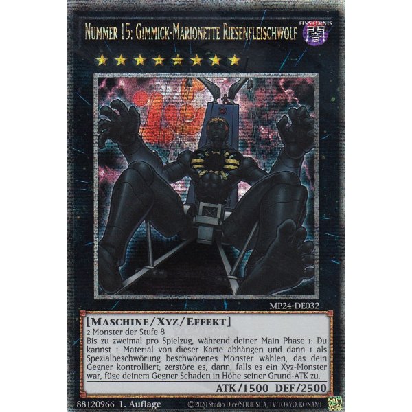 Nummer 15: Gimmick-Marionette Riesenfleischwolf MP24-DE032 (Quarter Century Secret Rare)