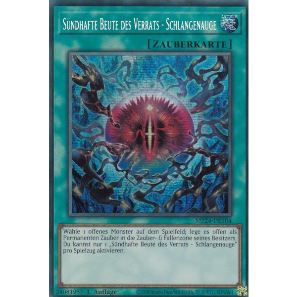 S&uuml;ndhafte Beute des Verrats - Schlangenauge MP24-DE104 (Secret Rare)