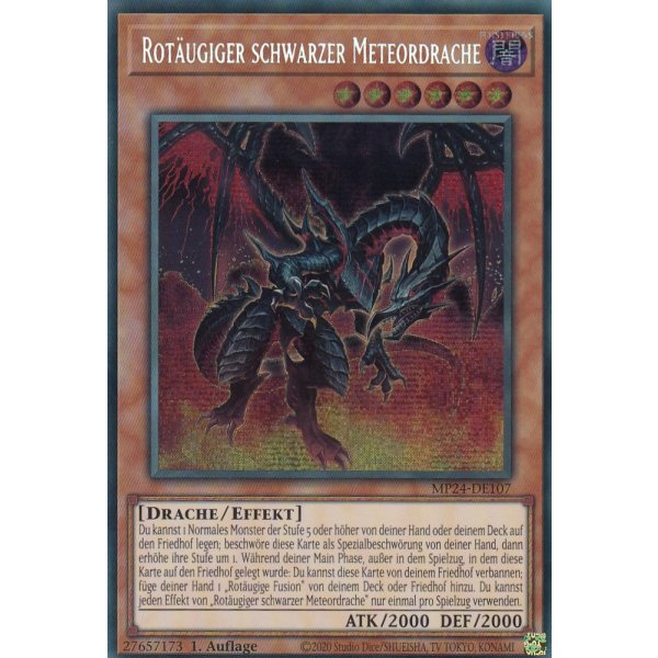 Rot&auml;ugiger schwarzer Meteordrache MP24-DE107 (Secret Rare)