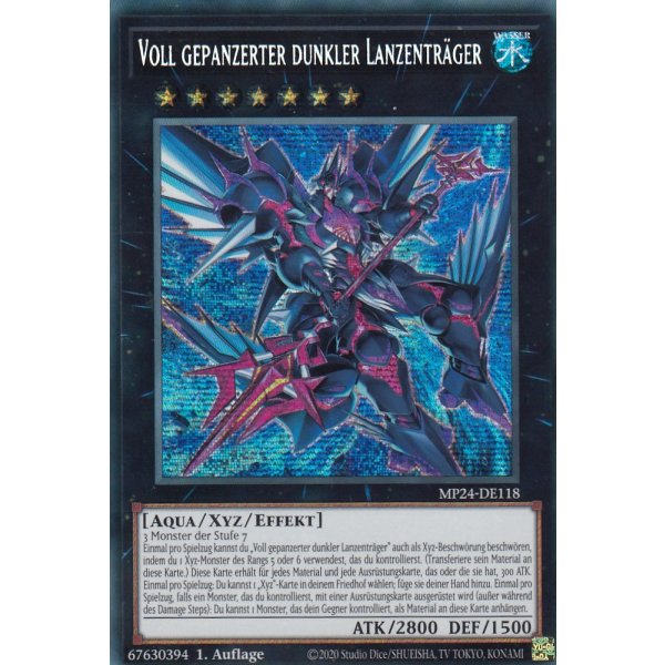 Voll gepanzerter dunkler Lanzentr&auml;ger MP24-DE118 (Secret Rare)