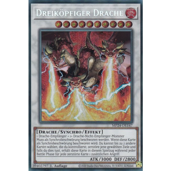 Dreik&ouml;pfiger Drache MP24-DE147 (Secret Rare)