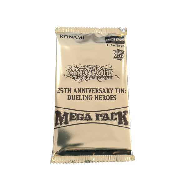 Mega Tin Pack 2023 Booster (25th Anniversary Tin: Dueling Heroes) - englisch