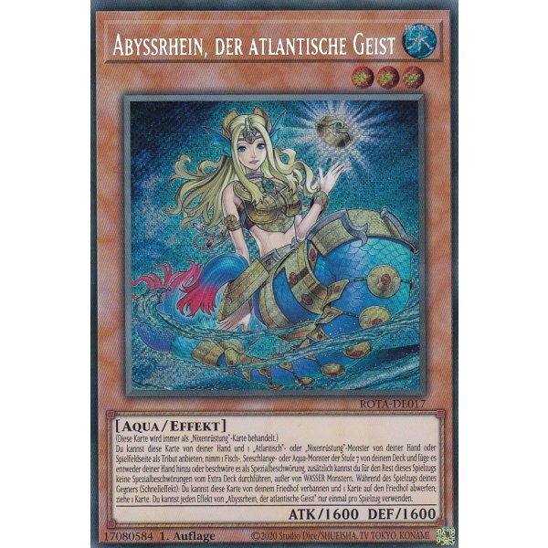 Abyssrhein, der atlantische Geist ROTA-DE017 (Secret Rare)