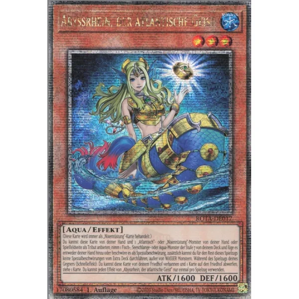 Abyssrhein, der atlantische Geist ROTA-DE017 (Quarter Century Secret Rare)