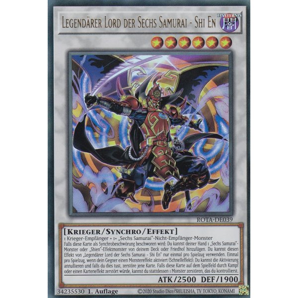 Legend&auml;rer Lord der Sechs Samurai - Shi En ROTA-DE039