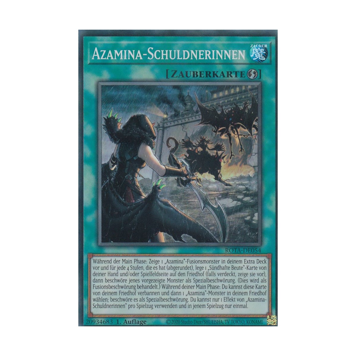 Yu-Gi-Oh! Sammelkarte Azamina Debtors – ROTA-EN054, Super Rare, 1. Auflage Aus Rage Of The Abyss