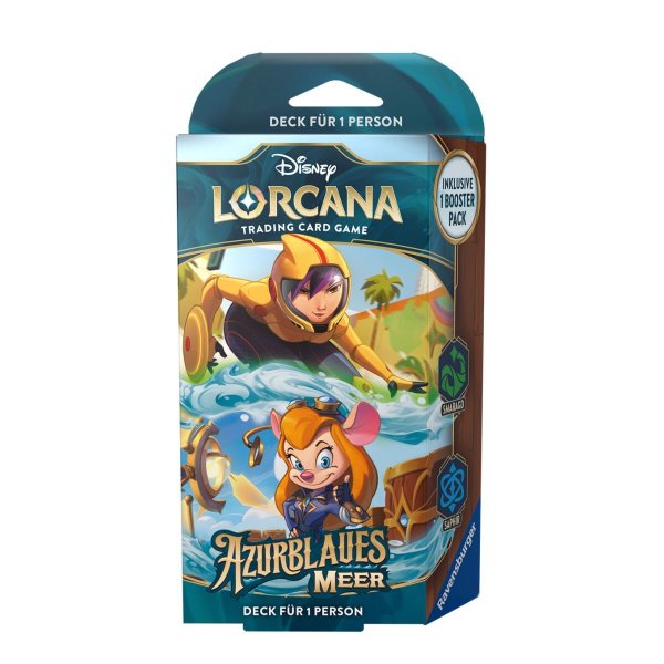 Disney Lorcana: Azurblaues Meer - Starter Deck Smaragd und Saphir (deutsch)
