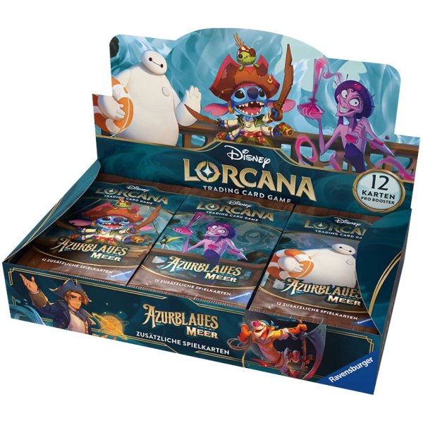 Disney Lorcana: Azurblaues Meer - Display mit 24 Booster Packs (deutsch)