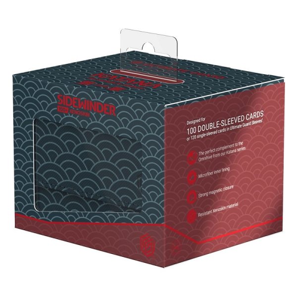 Ultimate Guard Sidewinder 100+ XenoSkin Katana: The Shoguns Journey - Part 2 - Seigaiha Dark Blue / Dark Red