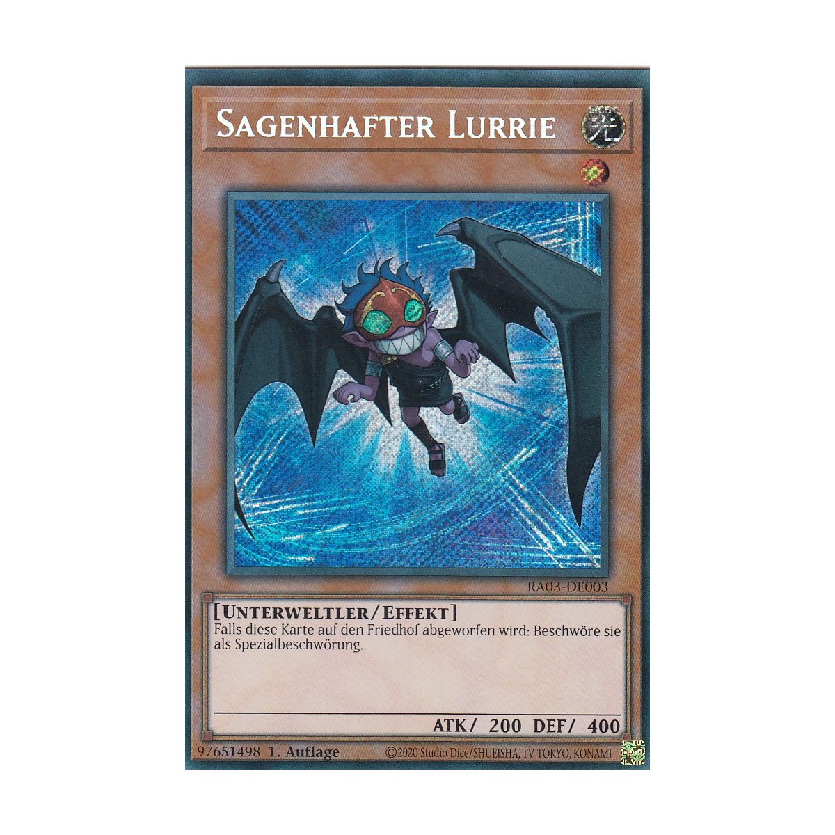 Yugioh Schwarzer Rosen-Mondlichtdrache (V.1) RA03-D Produktbild-Vorschau 2