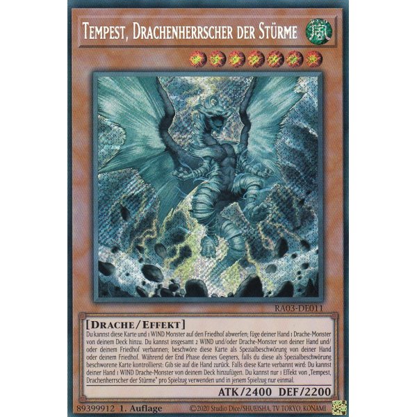 Yu-Gi-Oh! Karte „Der Erste Drachenherrscher“ Super Rare 1. Auflage Deutsch – Inkl. RC-Fieldcenter