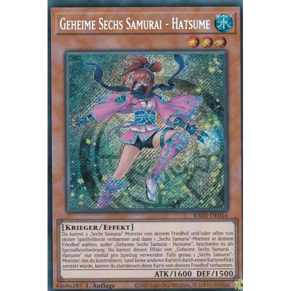Geheime Sechs Samurai - Hatsume RA03-DE016 (Prismatic Collectors Rare)