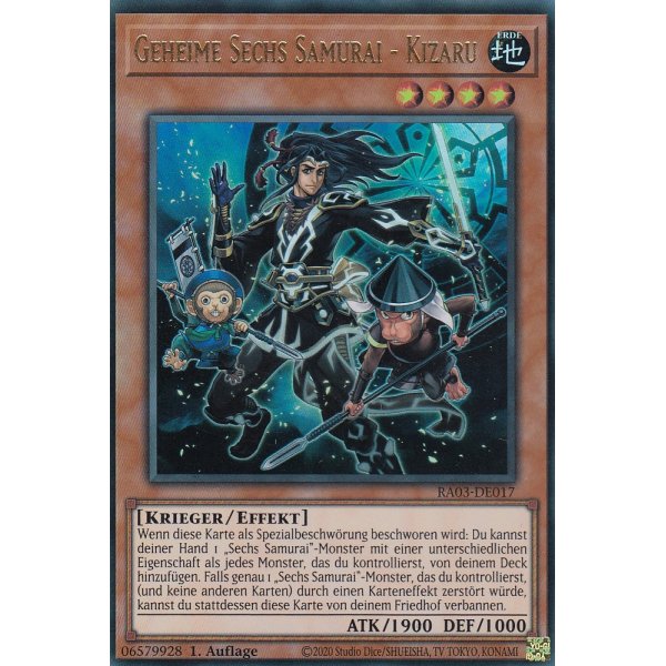 Geheime Sechs Samurai - Kizaru RA03-DE017 (Ultra Rare)