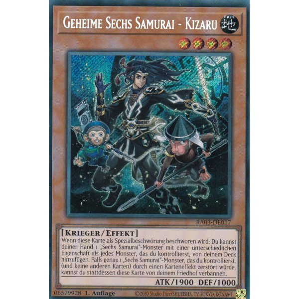 Geheime Sechs Samurai - Kizaru RA03-DE017 (Secret Rare)