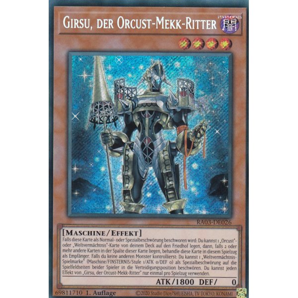 Girsu, der Orcust-Mekk-Ritter RA03-DE026 (Secret Rare)