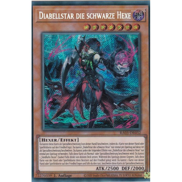 Diabellstar die schwarze Hexe RA03-DE032 (Prismatic Ultimate Rare)