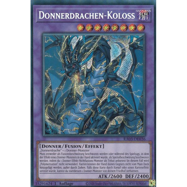 Donnerdrachen-Koloss RA03-DE036 (Platinum Secret Rare)