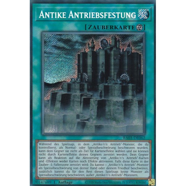 Antike Antriebsfestung RA03-DE062 (Secret Rare)