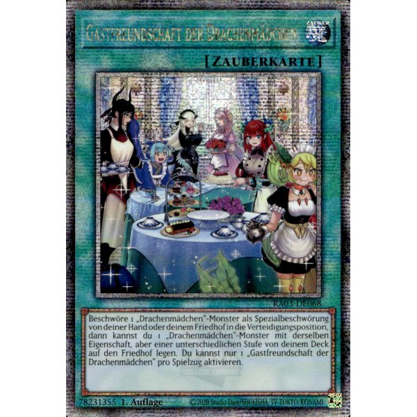 Gastfreundschaft der Drachenm&auml;dchen (alternate Art) RA03-DE068 (Quarter Century Secret Rare)