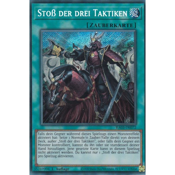 Sto&szlig; der drei Taktiken RA03-DE072 (Quarter Century Secret Rare)
