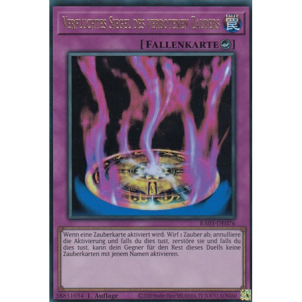 Verfluchtes Siegel des verbotenen Zaubers RA03-DE076 (Ultra Rare)