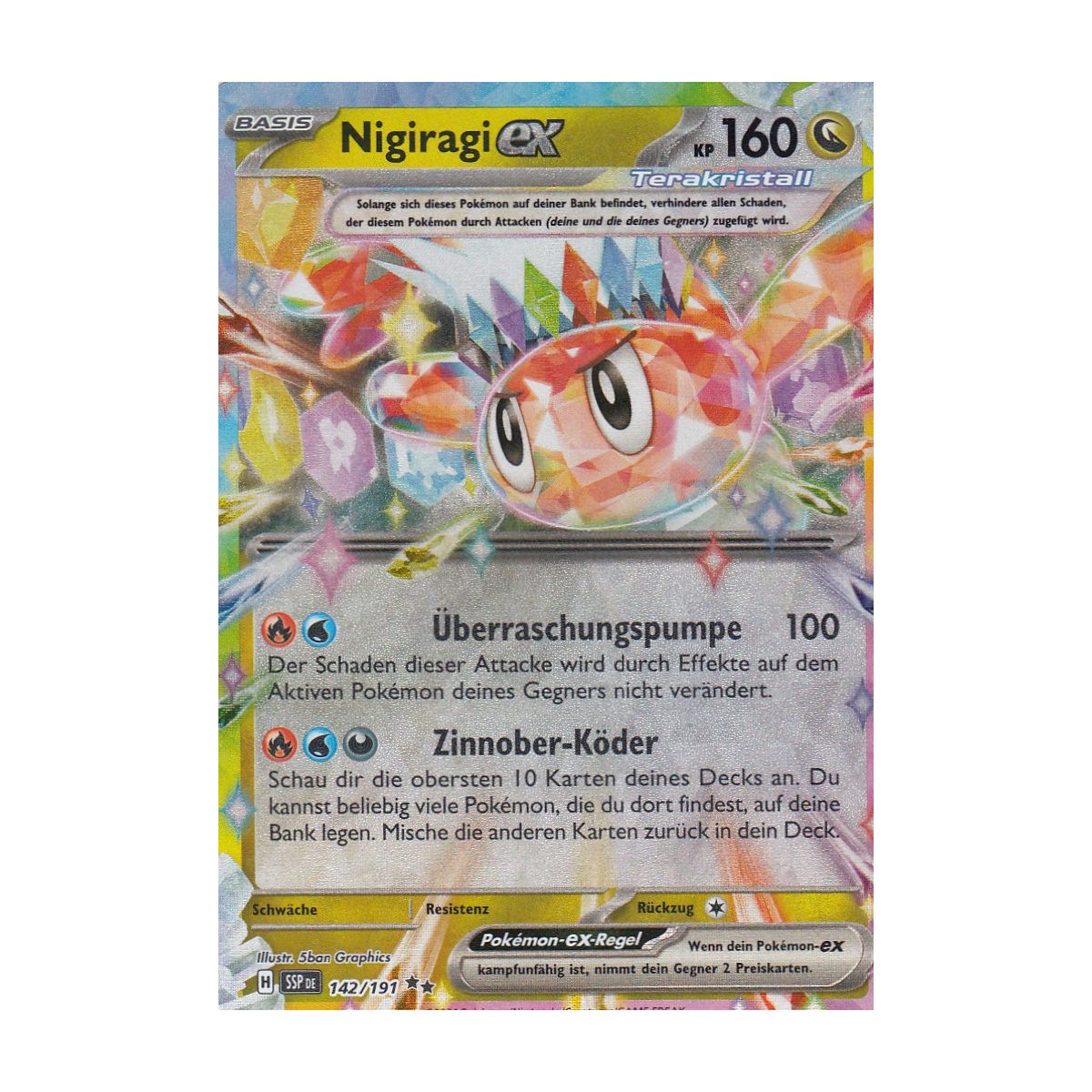 142 191 pokemon card Pokemon - Tatsugiri ex - 142/191 - SV Surging Sparks