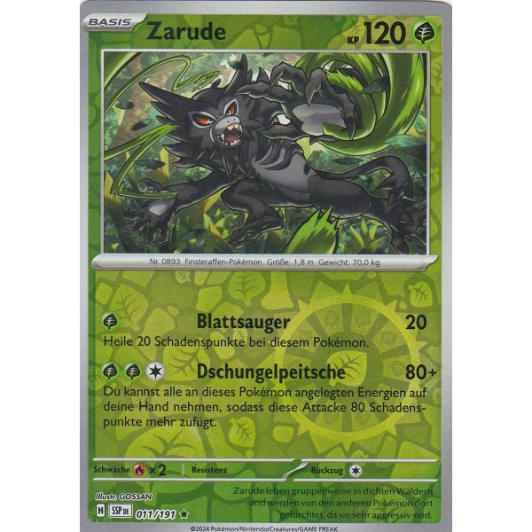 Zarude 011/191 Holo REVERSE HOLO