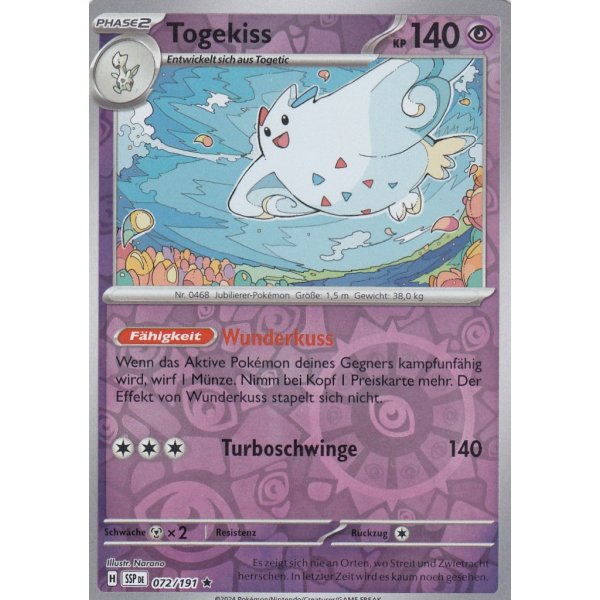 Togekiss 072/191 Holo REVERSE HOLO