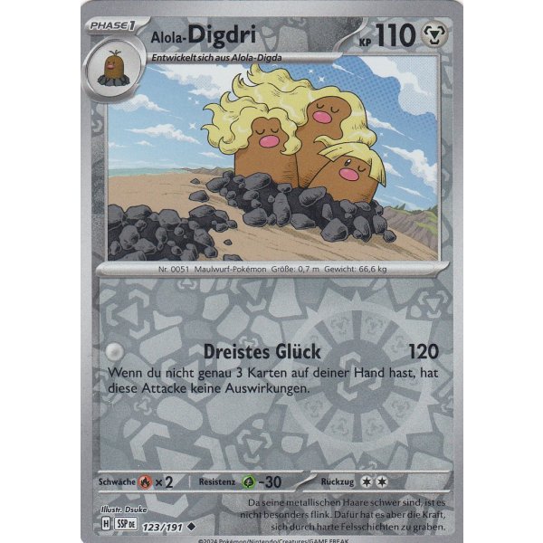 Alola-Digdri 123/191 REVERSE HOLO