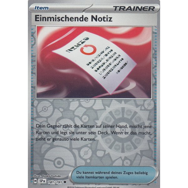 Einmischende Notiz 181/191 REVERSE HOLO