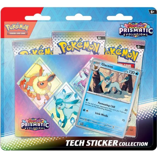 Scarlet &amp; Violet Prismatic Evolutions Tech-Sticker-Collection - Glaceon (englisch)