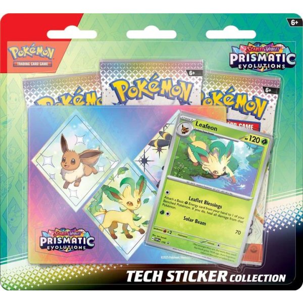 Scarlet &amp; Violet Prismatic Evolutions Tech-Sticker-Collection - Leafeon (englisch)