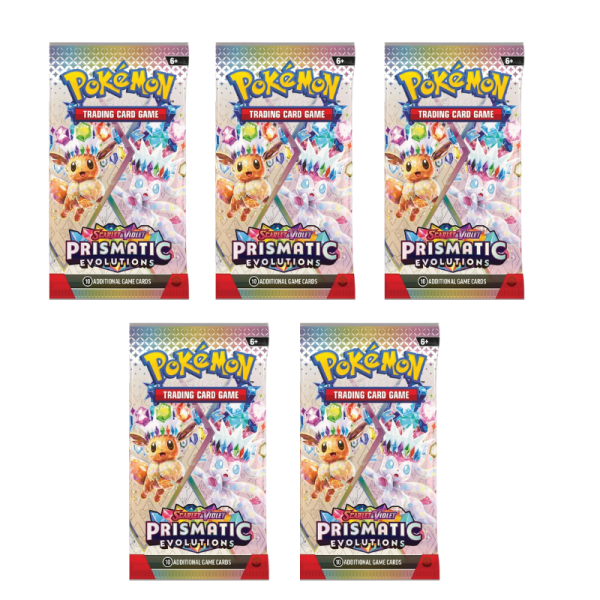 Scarlet &amp; Violet Prismatic Evolutions 5x Booster (englisch)