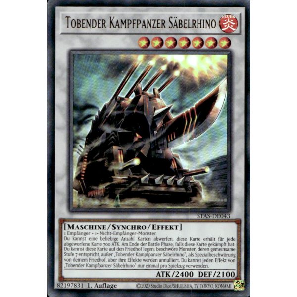 Tobender Kampfpanzer S&auml;belrhino