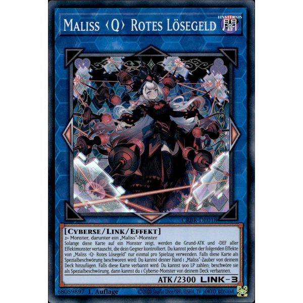 Maliss <Q> Rotes L&ouml;segeld CRBR-DE018 (Collectors Rare)