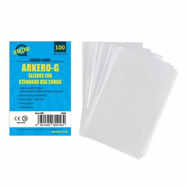 Arkero-G Standard American-Sized Boardgame Sleeves (100 Kartenh&uuml;llen)