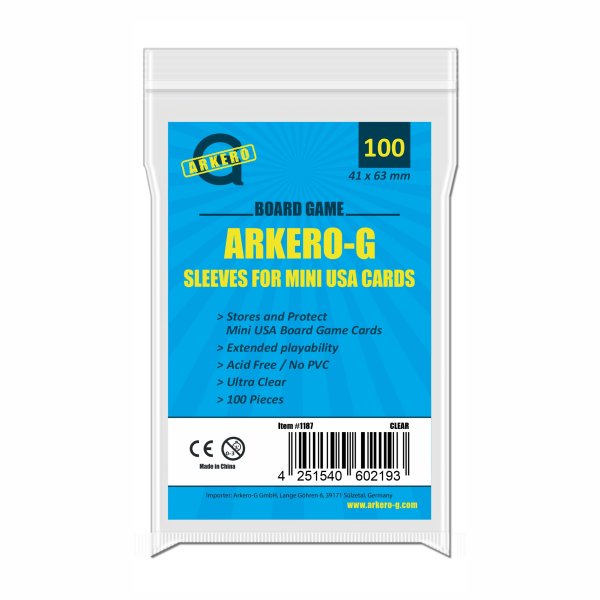 Arkero-G Mini American-Sized Boardgame Sleeves (100 Kartenh&uuml;llen)