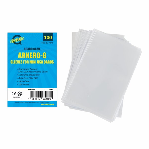 Arkero-G Mini American-Sized Boardgame Sleeves (100 Kartenh&uuml;llen)