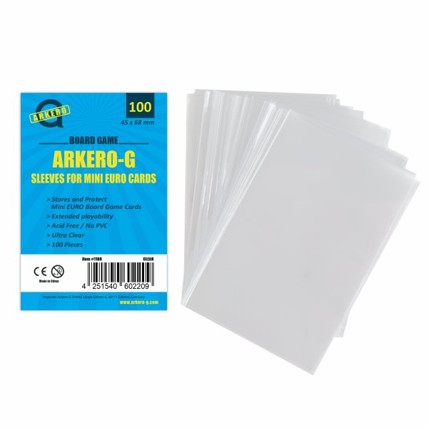 Arkero-G Mini Euro-Sized Boardgame Sleeves (100 Kartenh&uuml;llen)