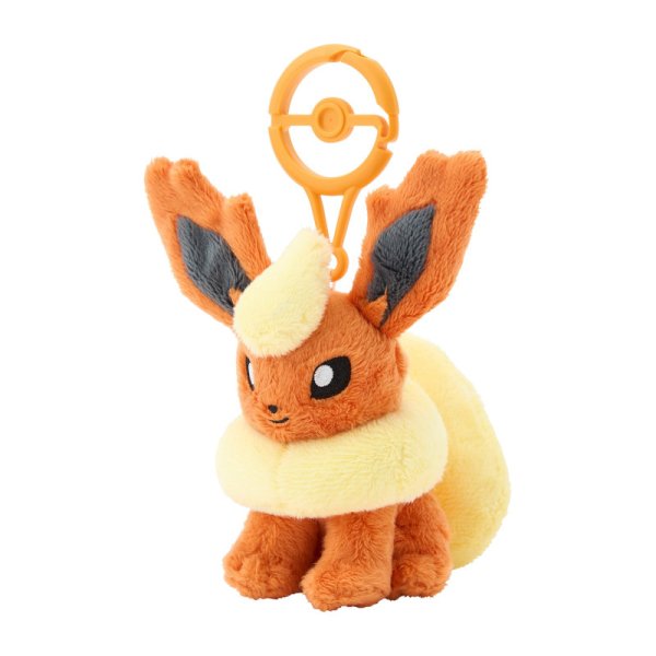 Pokemon Flamara Pl&uuml;sch Schl&uuml;sselanh&auml;nger mit Karabiner 8 cm
