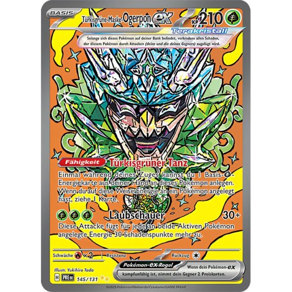 T&uuml;rkisgr&uuml;ne-Maske-Ogerpon-ex 145/131 Special Illustration Rare