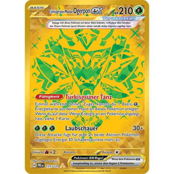 T&uuml;rkisgr&uuml;ne-Maske-Ogerpon-ex 177/131 Hyper Rare