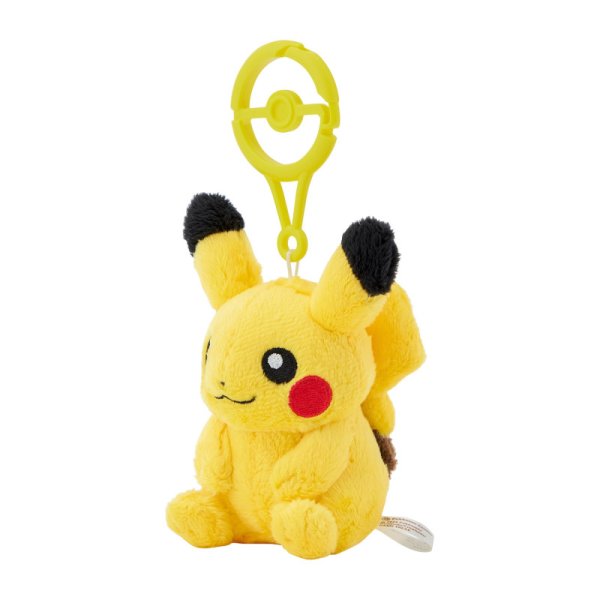 Pokemon Pikachu Pl&uuml;sch Schl&uuml;sselanh&auml;nger mit Karabiner 7 cm